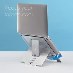 R-Go Riser Flexible Laptop Stand adjustable Silver