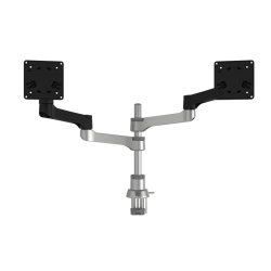 R-Go Zepher 4 Twin Monitor arm, justerbar, slv