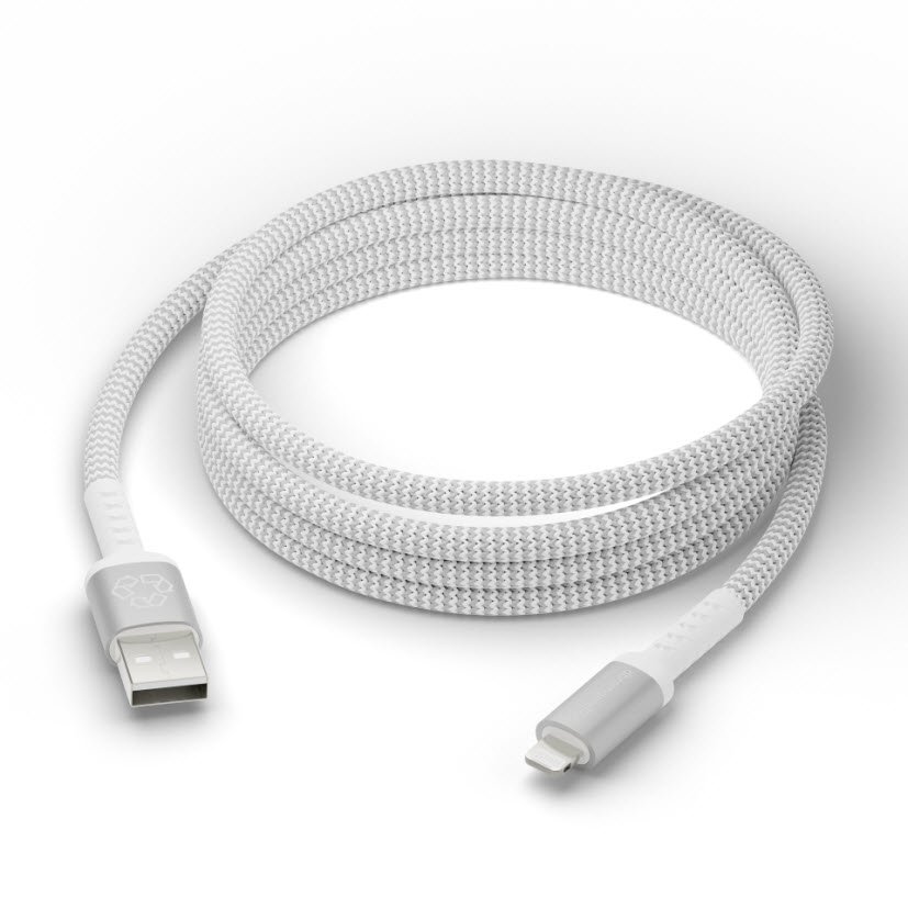 Re-charge-BRD Cable-USB-A to Lightning White 2.5m