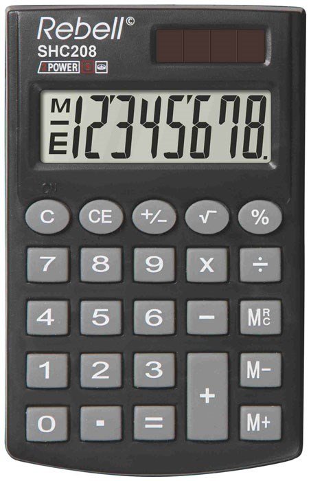 Rebell pocket calculator SHC208