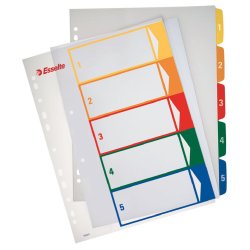 Register printbar PP A4 maxi 1-5