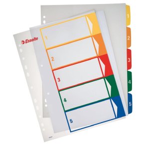 Register printbar PP A4 maxi 1-5