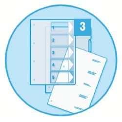Register printbar PP A4 maxi 1-5