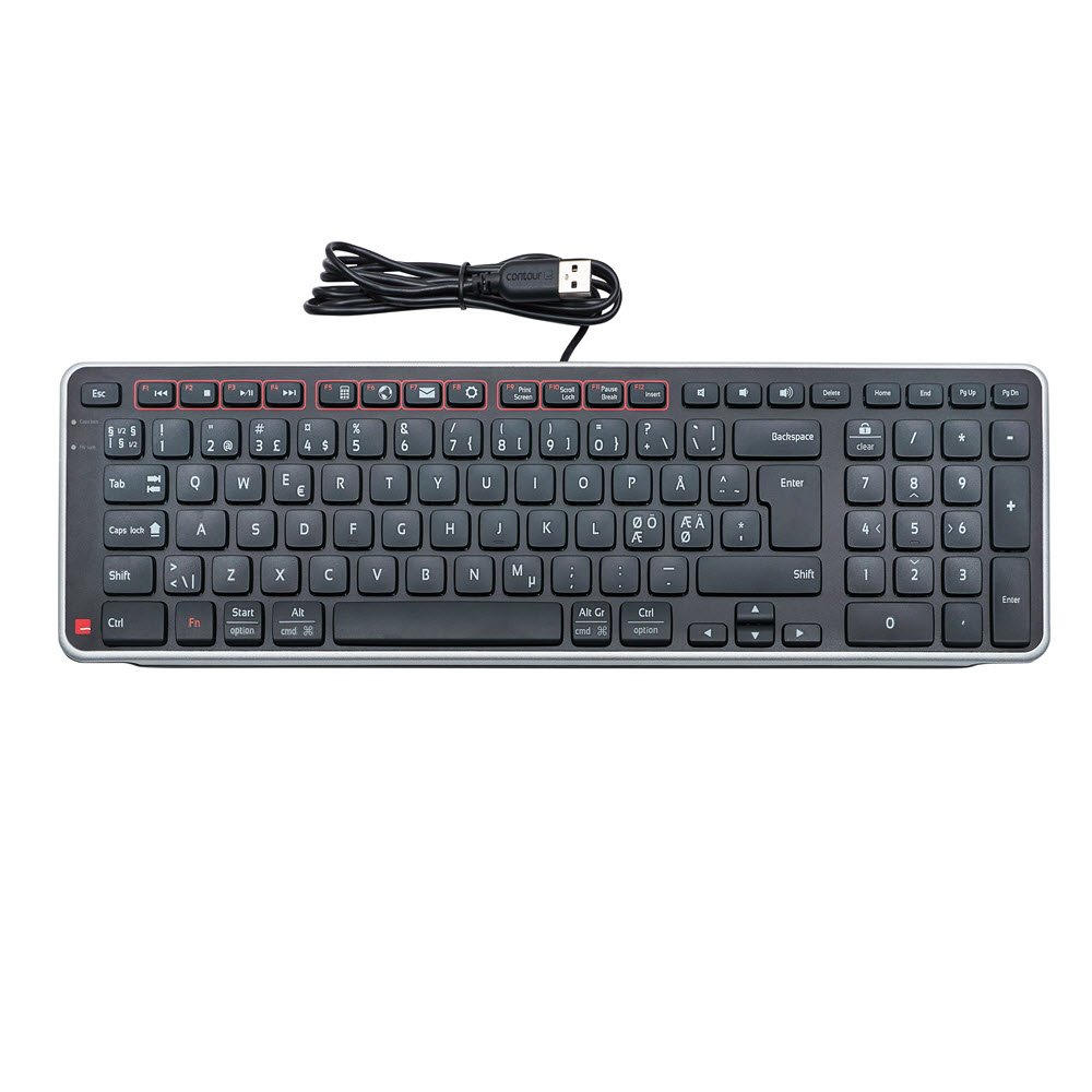 RollerMouse Red Plus+Balance Keyboard Nordic Wired