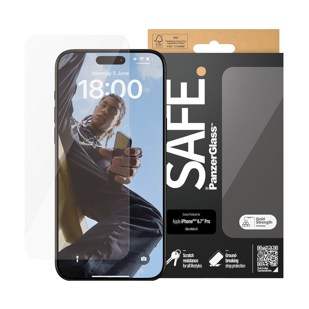 SAFE. Screen Prot iPhone 15 Pro Max Ultra-W Fit