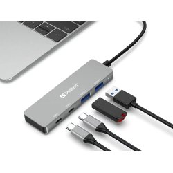 Sandberg USB-C to 2xUSB-A + 2xUSB-C Hub