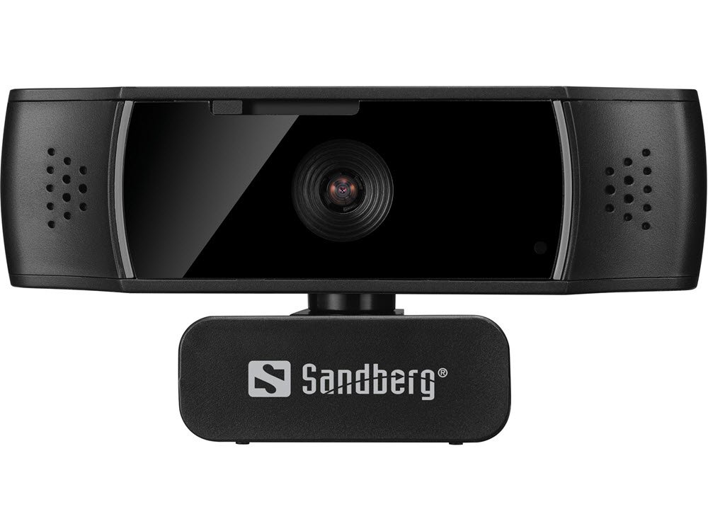 Sandberg USB Webcam Autofocus DualMic, Black