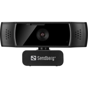 Sandberg USB Webcam Autofocus DualMic, Black