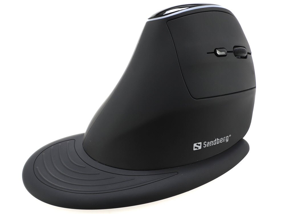 Sandberg Wireless Vertical Mouse Pro, Black