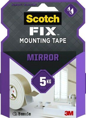 Scotch-Fix mont. tape til spejl 19mm x 3m