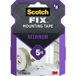 Scotch-Fix mont. tape til spejl 19mm x 3m