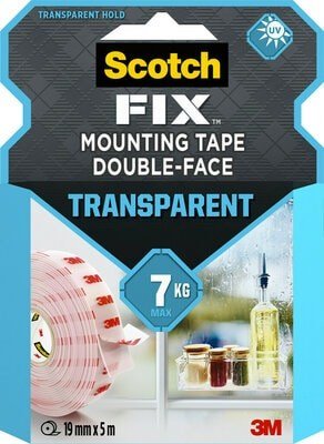 Scotch-Fix transparent mont. tape 19mm x 5m