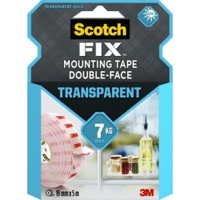 Scotch-Fix transparent mont. tape 19mm x 5m