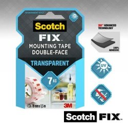 Scotch-Fix transparent mont. tape 19mm x 5m