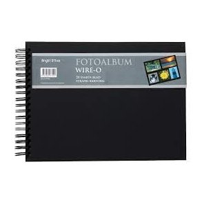 Scrapbog Spiral 34 X 25 cm Sort