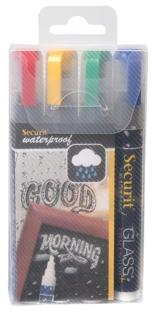 Securit Chalkmarkers 2-6mm 4 Ass Farver
