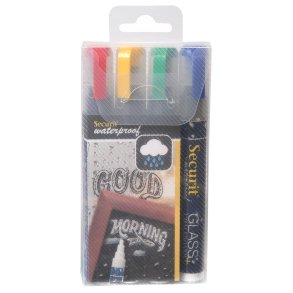Securit Chalkmarkers 2-6mm 4 Ass Farver