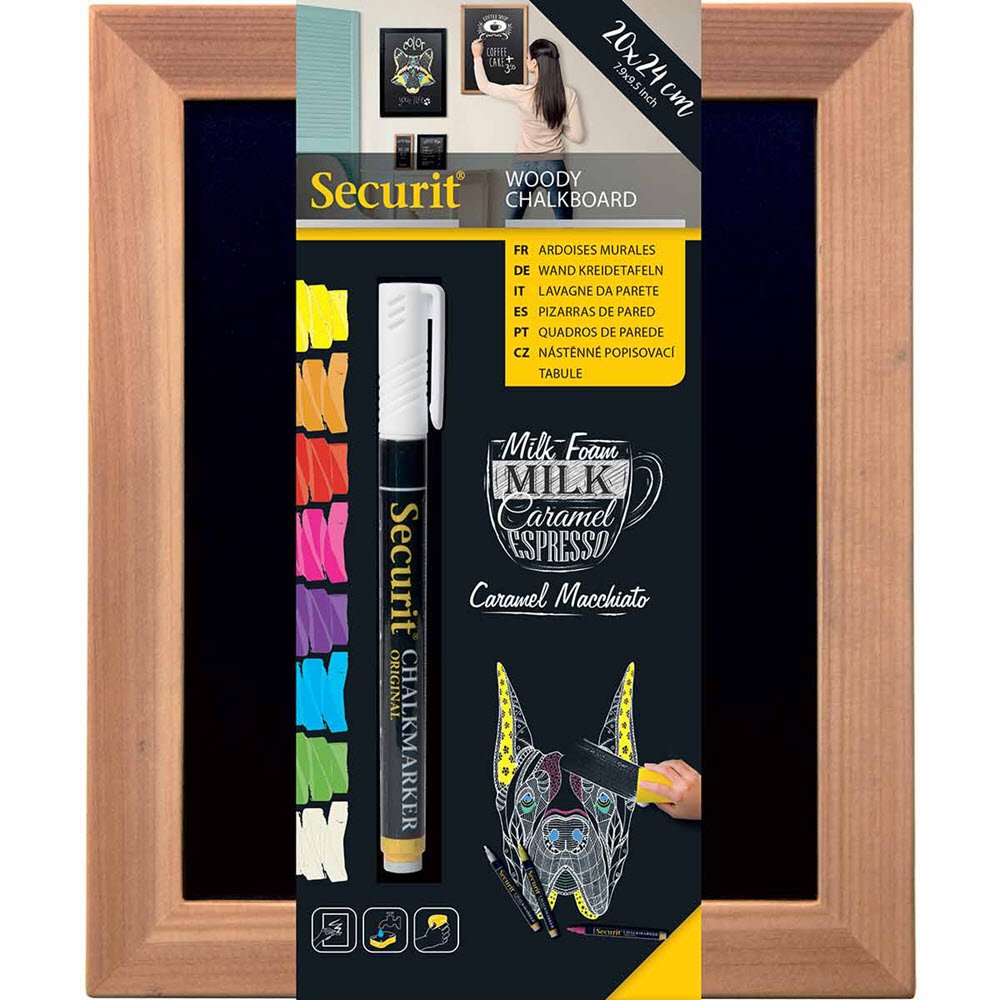 Securit Woody Chalkboard Natur ramme 20x24cm