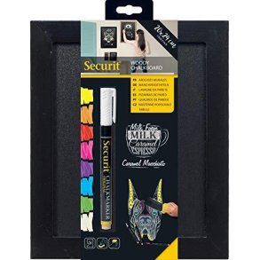 Securit Woody Chalkboard Sort ramme 20x24cm
