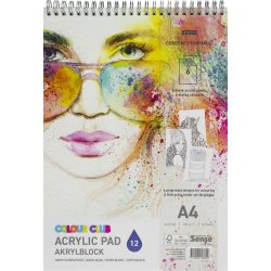 Sense ColourClub Akrylblok A4 300g 12 ark