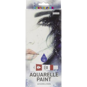 Sense ColourClub Akvarelfarver 12stk á 12ml