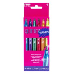 Sense Glitter Fibertusser 6 stk.