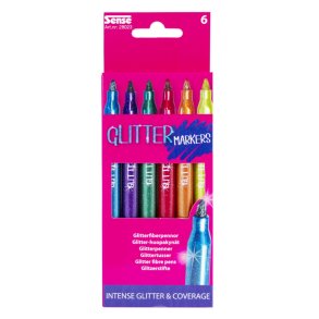 Sense Glitter Fibertusser 6 stk.