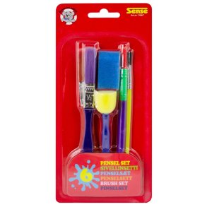 Sense Penselst 4 pensler + 2 svampe