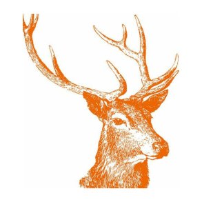 Servietter 33x33cm hvis m. hjort