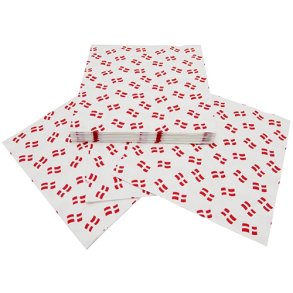 Servietter 33x33cm med Flag 3-lag 20 stk.