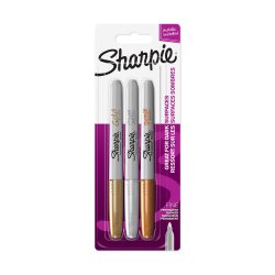 Sharpie Permanent Fine Metallic Guld,Slv,Bronze