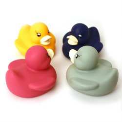 Silikone badender, rd, gul, grn og bl