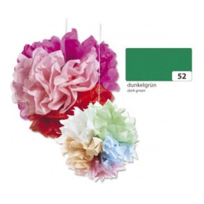 Silkepapir 50x70 5 ark. Mrke Grn