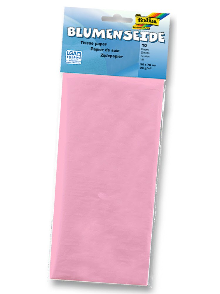 Silkepapir 5 ark Ligth Rosa 50 x 70cm