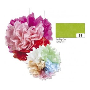 Silkepapir 50x70 5 ark. Lysegrn