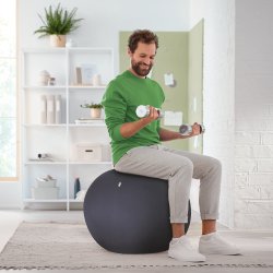 Sitting Ball Ergo 65cm.Anti-Roll-Away, Dark Grey