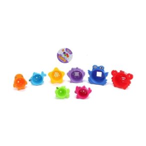 Sjove, farverige bade og stabel kopper