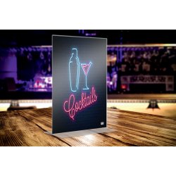 Skilteholder Premium Plus akryl T-fod A4