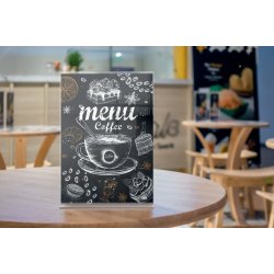 Skilteholder Premium Plus akryl T-fod A4