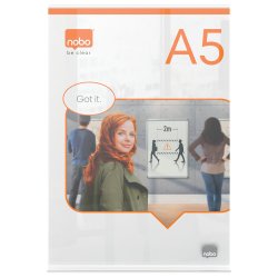 Skilteholder Premium Plus akryl T-fod A5