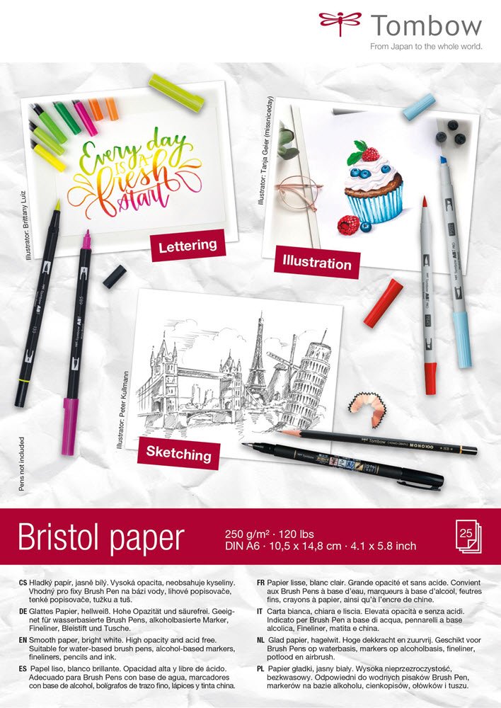 Skitseblok Tombow Bristol A6 250g 25ark