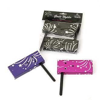 Skraldere Firework sort/pink/mrkelilla 2 stk