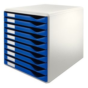 Skuffekabinet 10 skuffer A4 bl