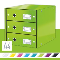 Skuffekabinet Click&Store 3 skuf groen