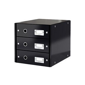Skuffekabinet ClickogStore 3 skuf sort