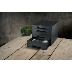 Skuffekabinet recycle 4-skuffer sort