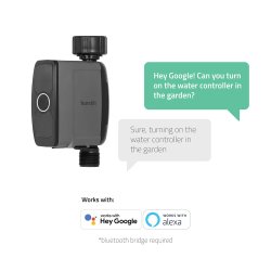 Smart Outdoor Bluetooth Water Controller, Black