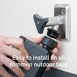 Smart Outdoor Bluetooth Water Controller, Black