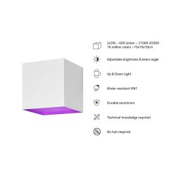 Smart Outdoor Wall Light V2, White