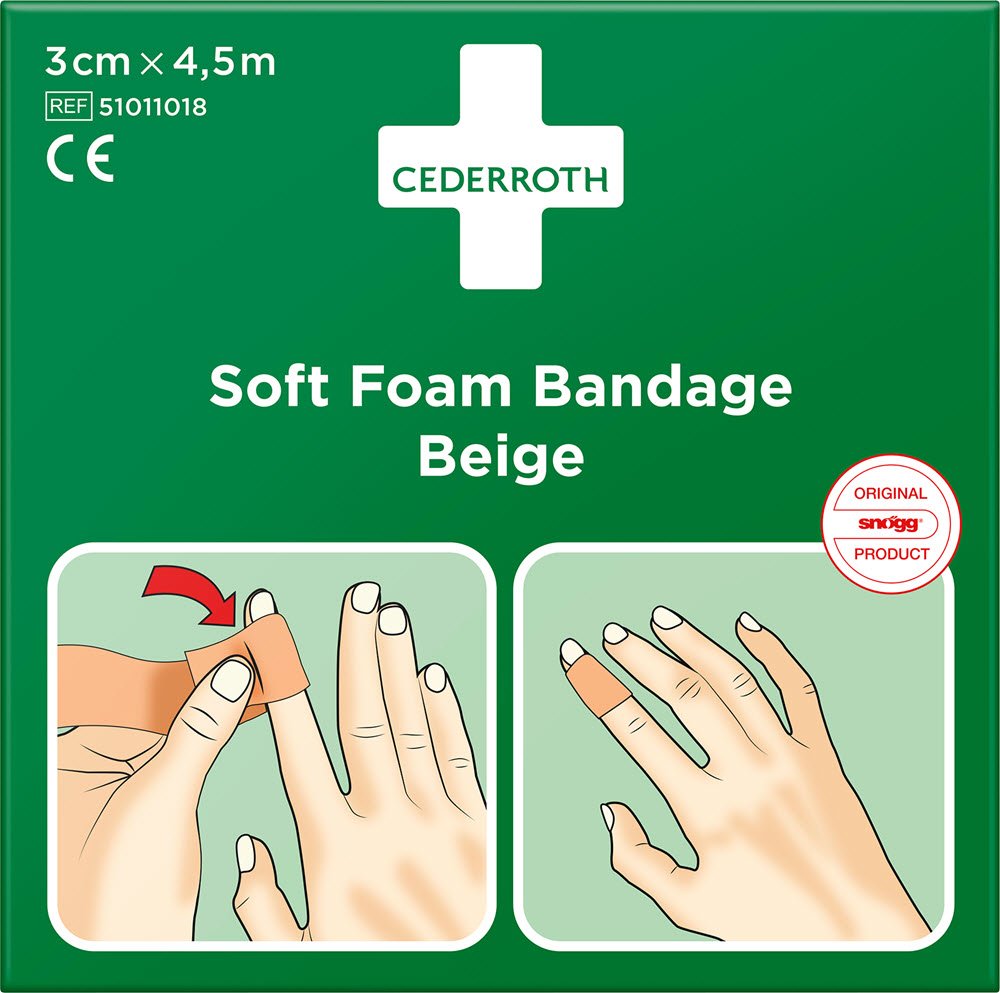 Soft Foam Bandage Beige 3cm x 4,5m